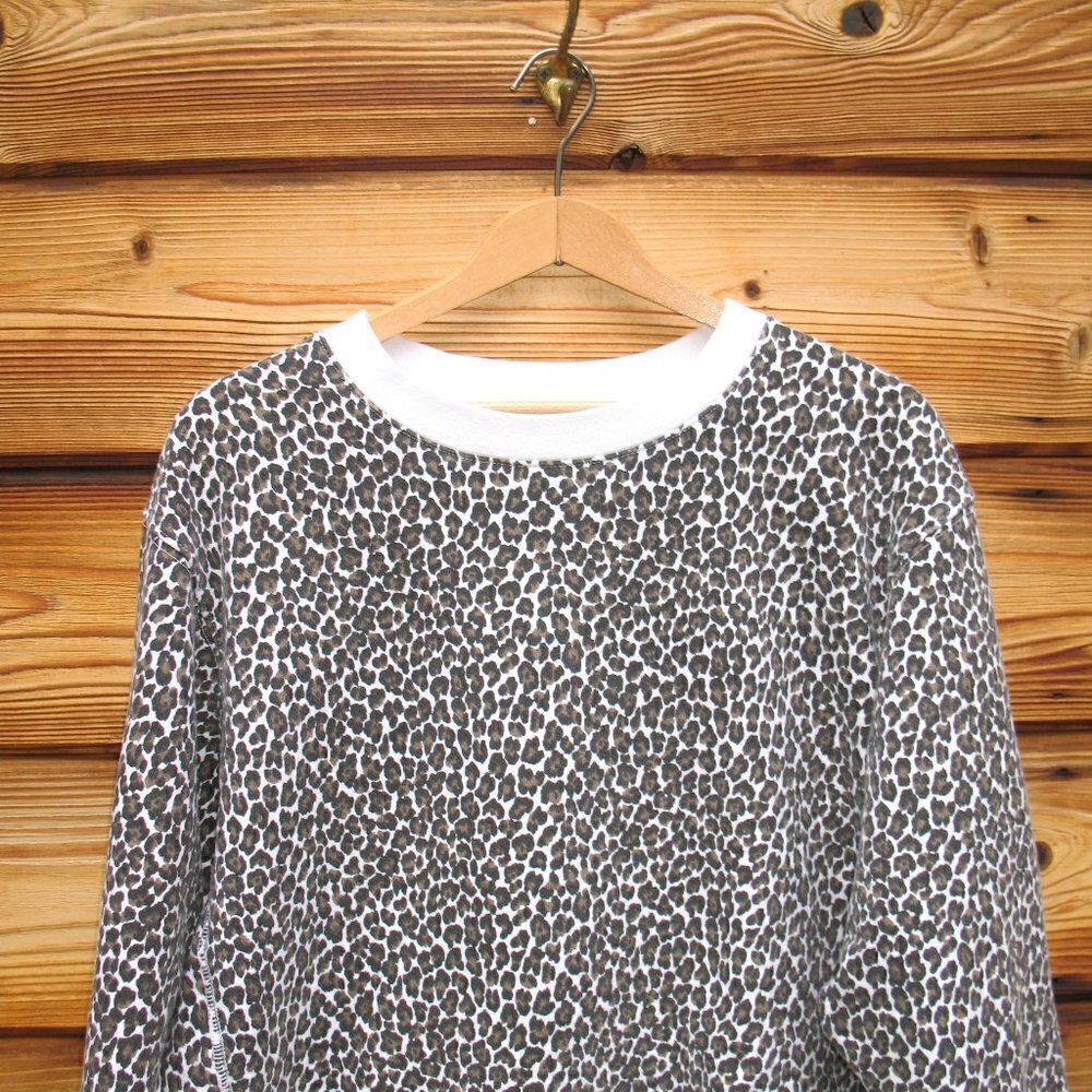 Current Elliot Leopard Fleece Sweatshirt Top - Picture 4 of 7